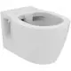 Weißes wandhängendes WC von Ideal Standard mit klaren Linien und einer offenen Rückseite. Das Design ist funktional und modern.